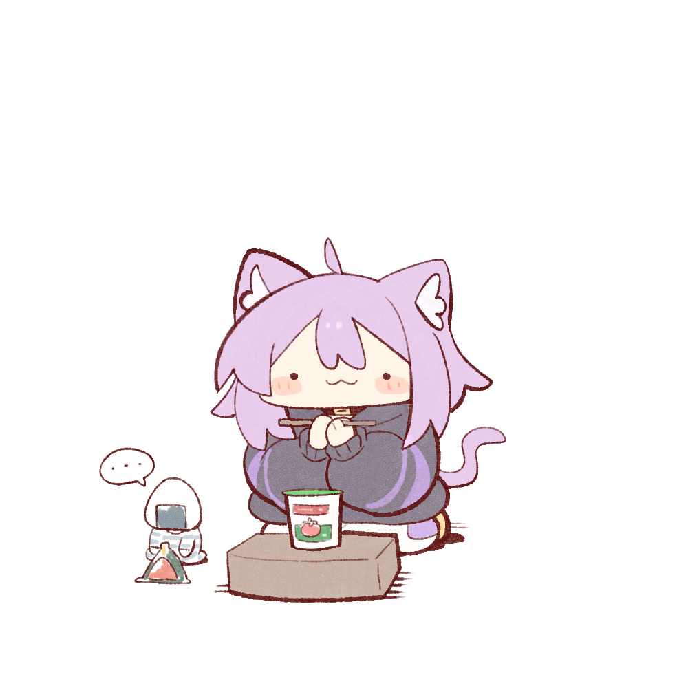 This is a pixiv picture whose title is 컵라면.