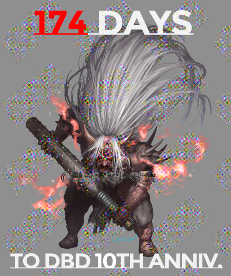 This is a pixiv picture whose title is DbD10周年カウントダウン（残り174日）.