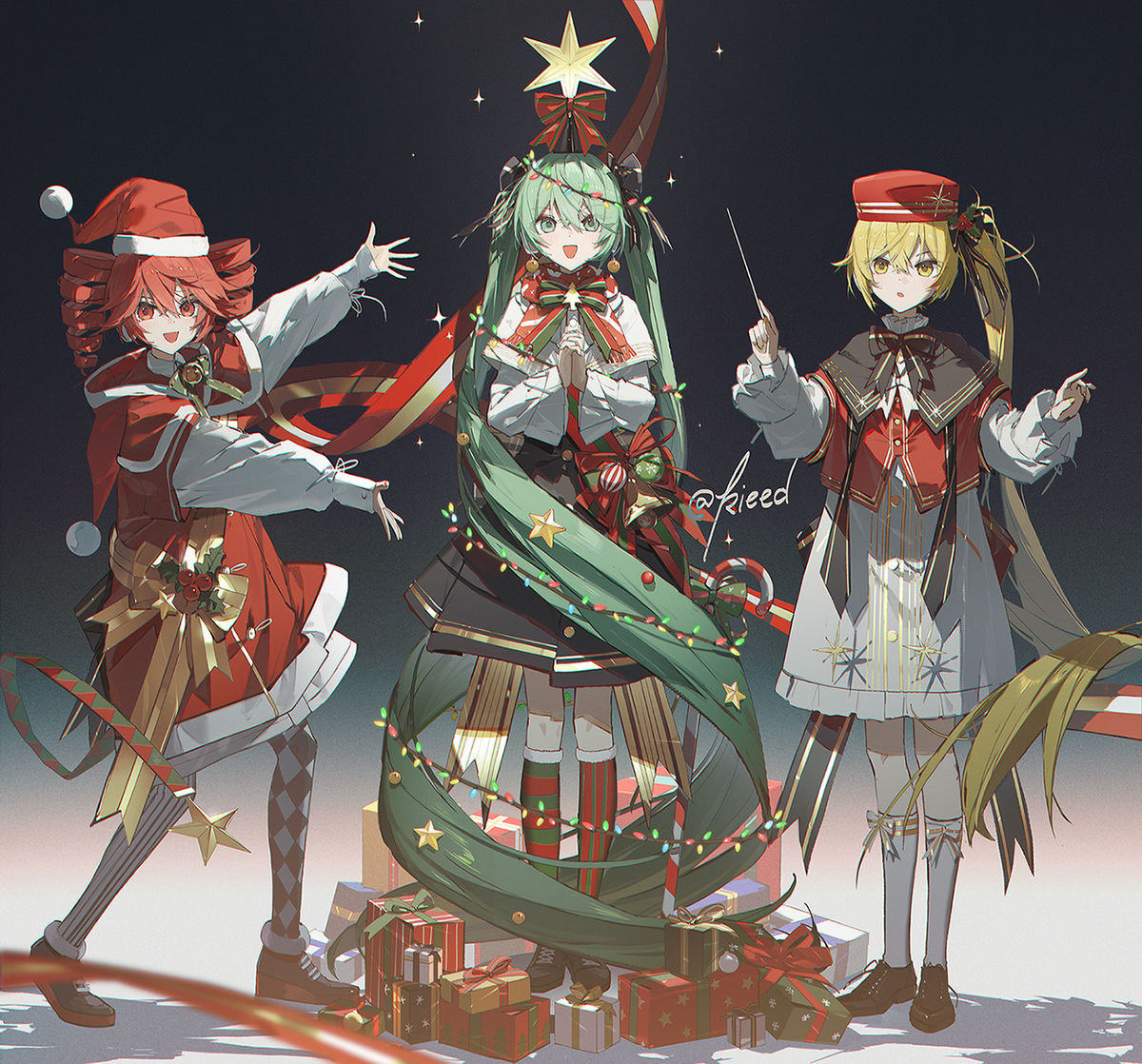 This is a pixiv picture whose title is 🎄 🎄 🎄.