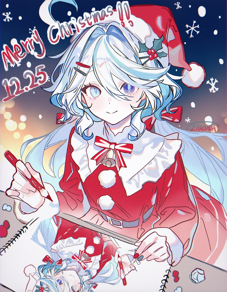 This is a pixiv picture whose title is Christmas Furina.