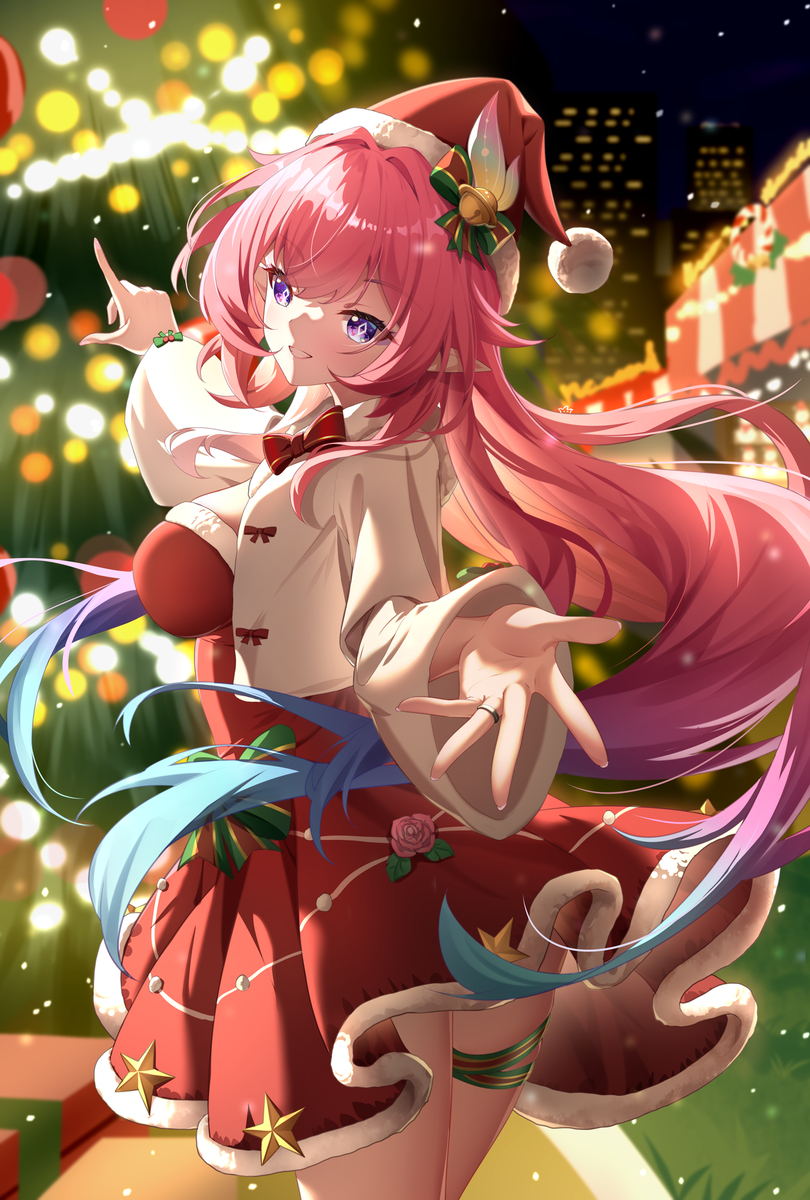 This is a pixiv picture whose title is Christmas🎅.