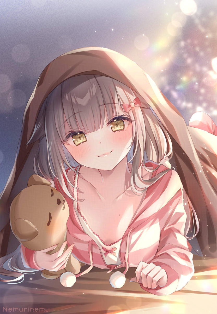 This is a pixiv picture whose title is 「今日くらいは一緒に寝てもいい？おにーちゃん♡」.