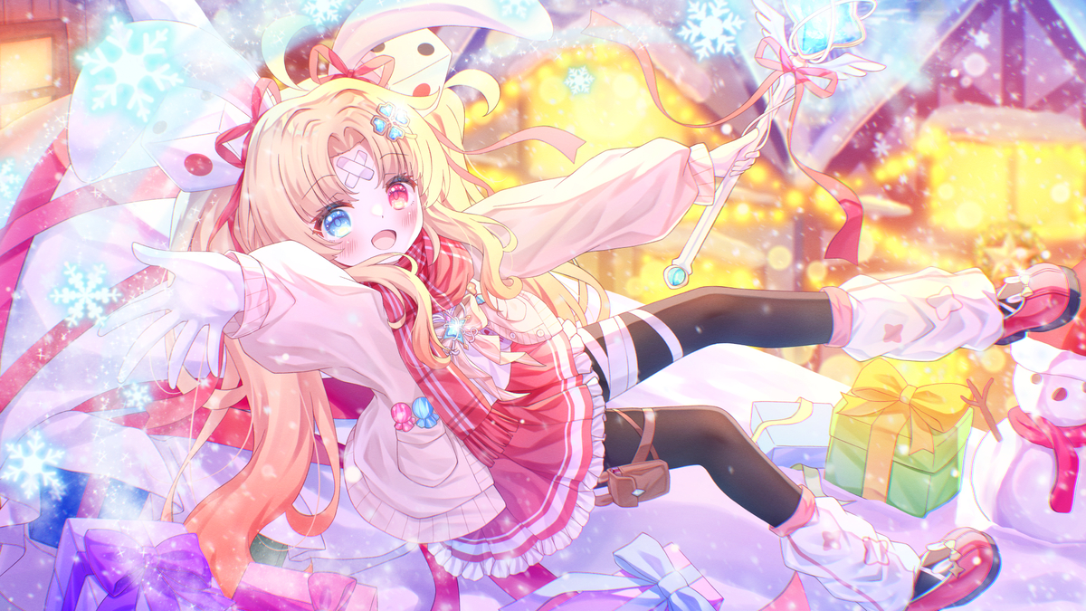 This is a pixiv picture whose title is 【委托】圣诞降雪魔法~.