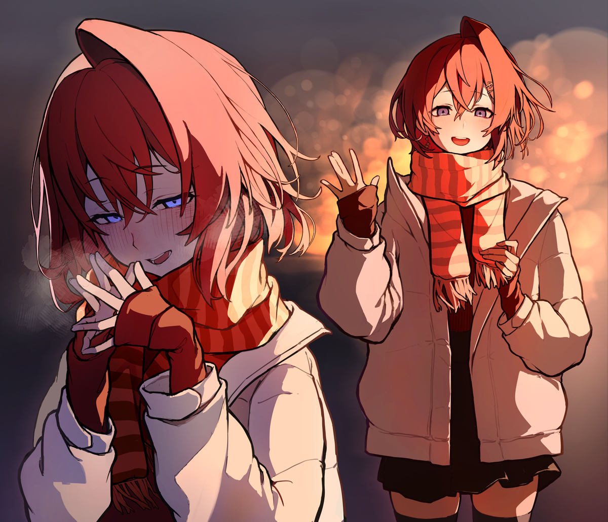 This is a pixiv picture whose title is アンジュと冬デート.