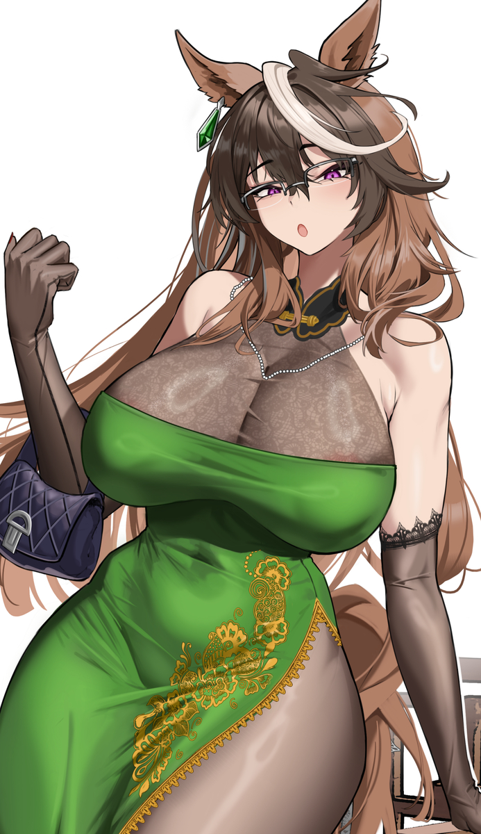 This is a pixiv picture whose title is 旗袍黑丝.