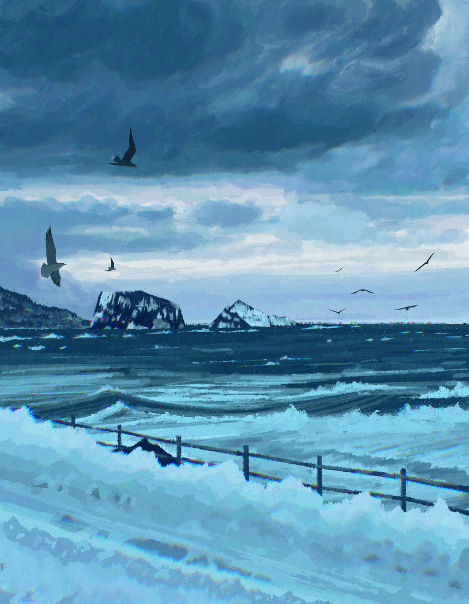 This is a pixiv picture whose title is 冬日海边.