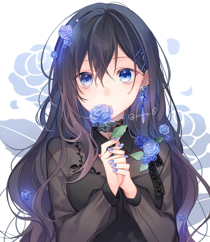 This is a pixiv picture whose title is 青.