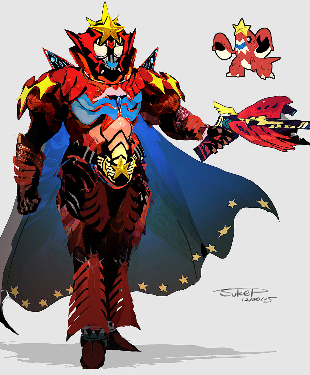 This is a pixiv picture whose title is シザリガーモチーフの騎士.