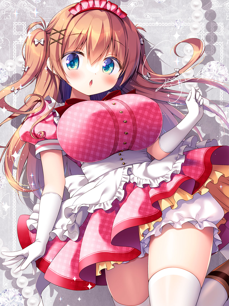 This is a pixiv picture whose title is メイドあかりちゃん♡.