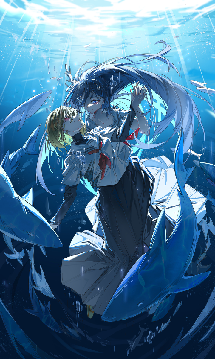 This is a pixiv picture whose title is 彼女は深海の出身だ.