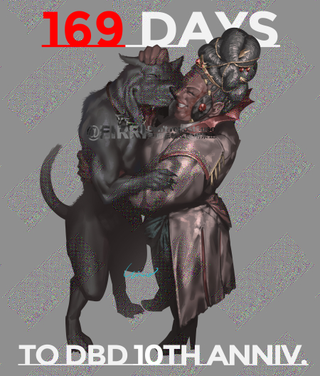 This is a pixiv picture whose title is DbD10周年カウントダウン（残り169日）.