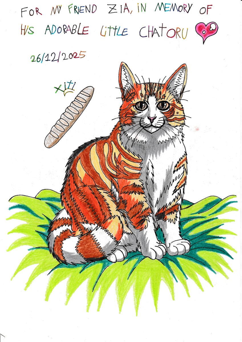 This is a pixiv picture whose title is 友人の ZiA へ、彼の愛らしい小さな Chatoru を偲んで.