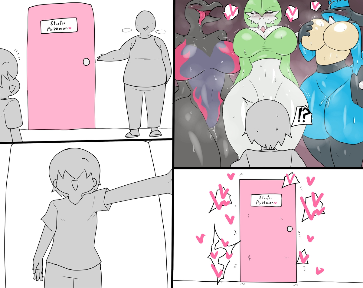 This is a pixiv picture whose title is 御三家.