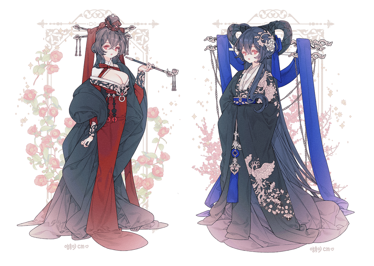 This is a pixiv picture whose title is ❤️cm💙.