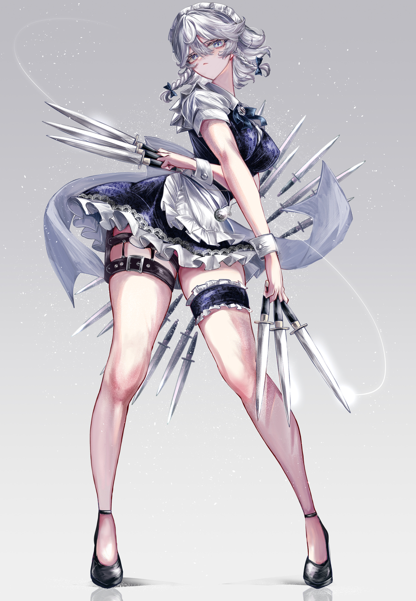 This is a pixiv picture whose title is メイド長.