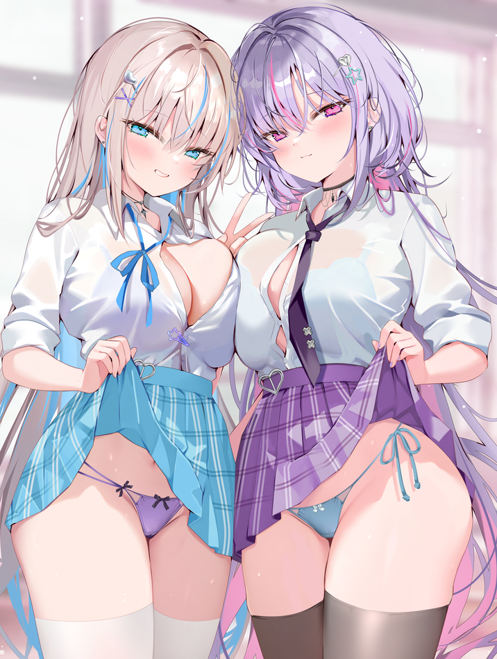 This is a pixiv picture whose title is 気になるギャルが見せつけてくる….