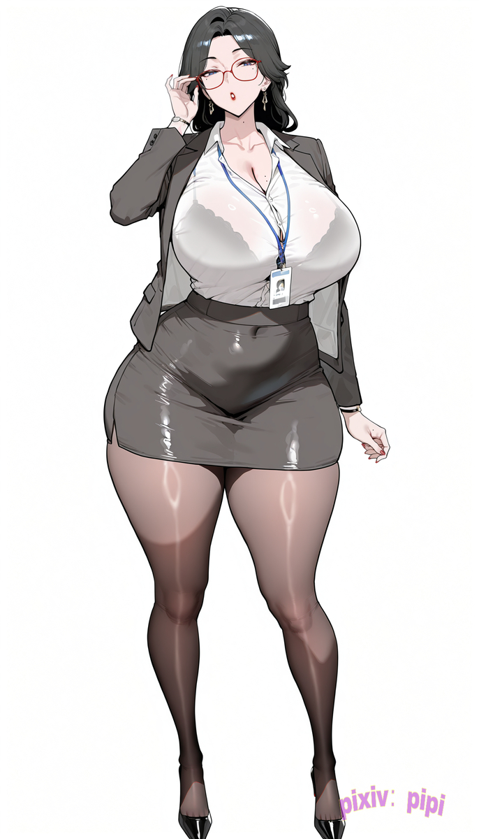 This is a pixiv picture whose title is 母猪上司.