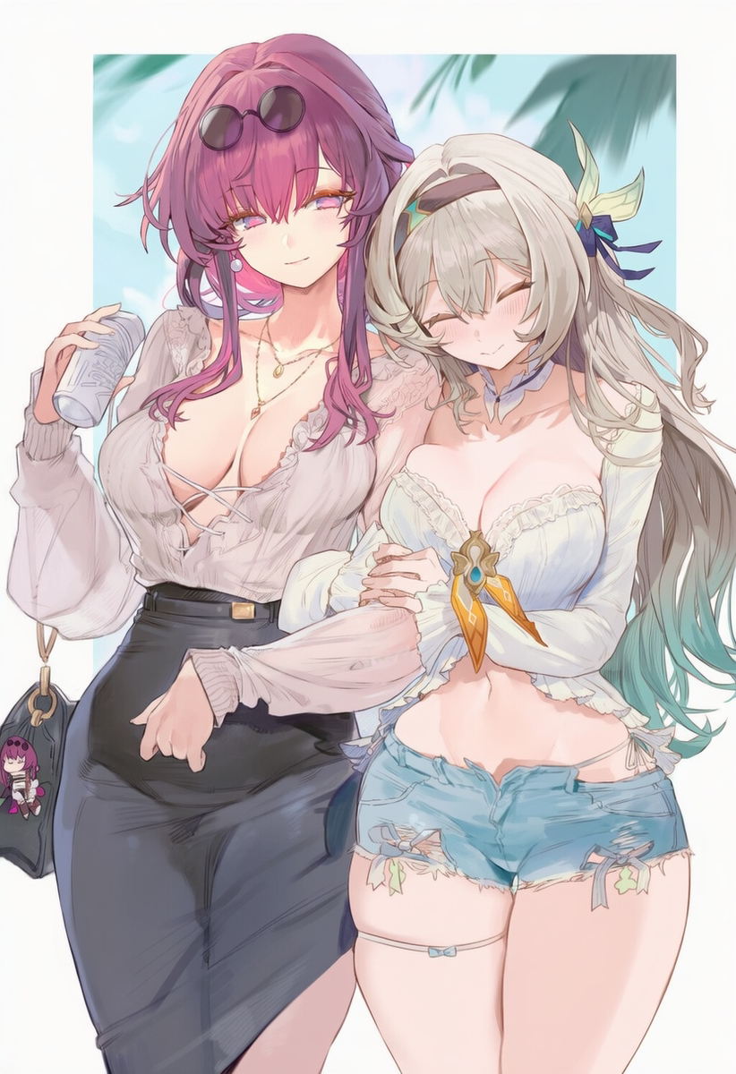 This is a pixiv picture whose title is ホタル＆カフカ.