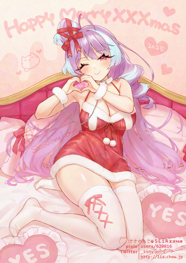 This is a pixiv picture whose title is ホリデー美雲ちゃん2025.