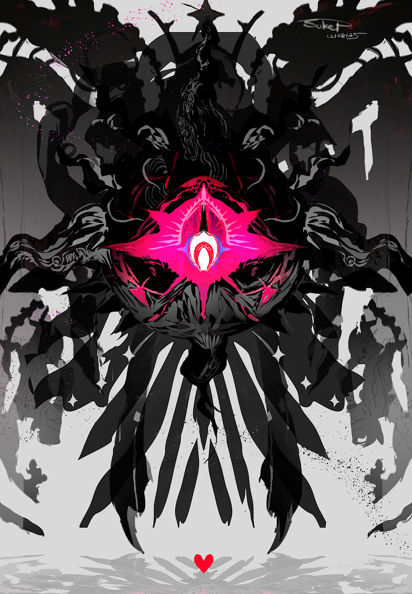 This is a pixiv picture whose title is メガダークライ.