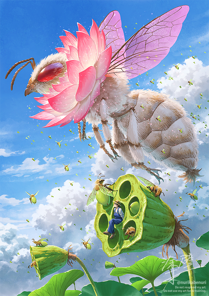 This is a pixiv picture whose title is ハチス.