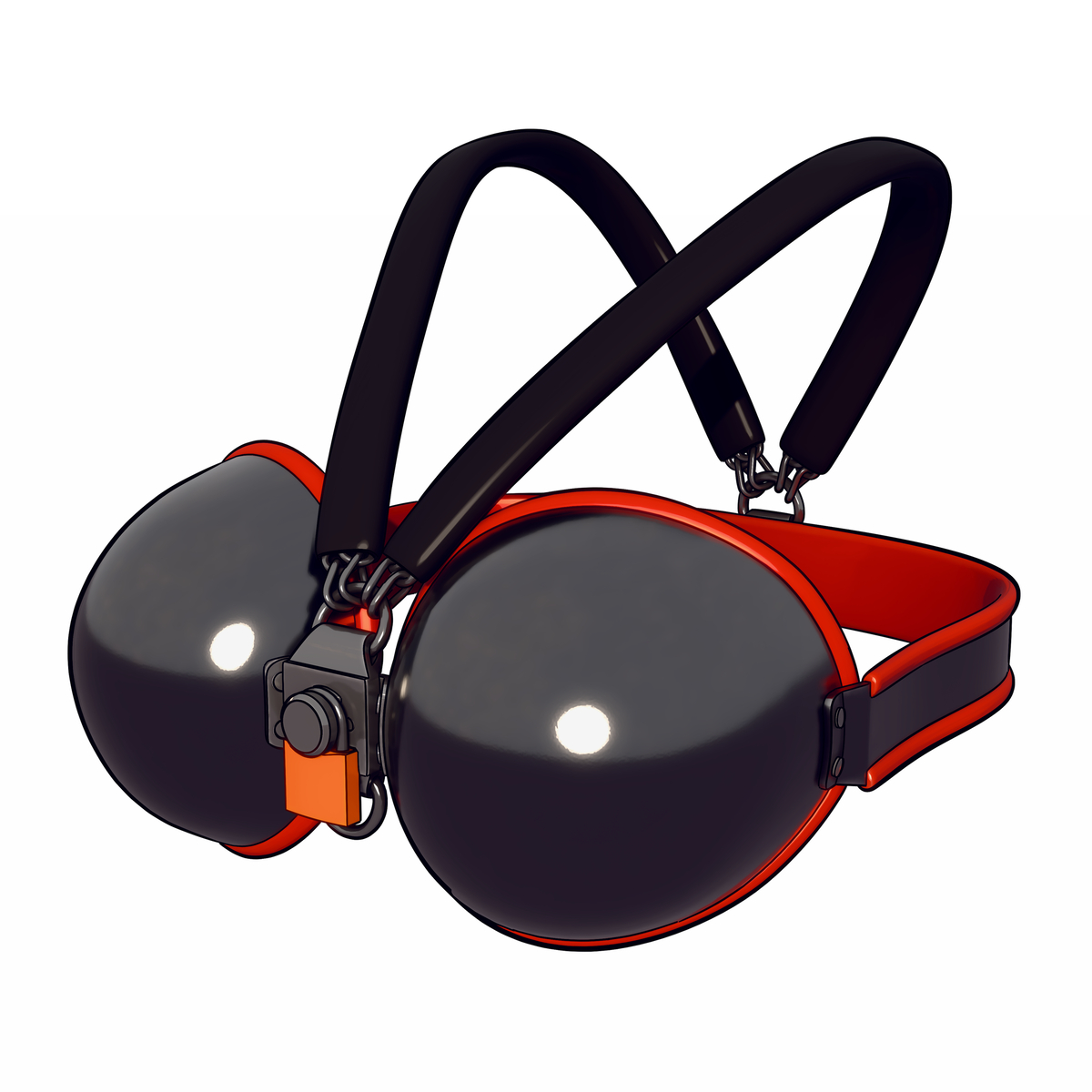 This is a pixiv picture whose title is Chastity Bra.