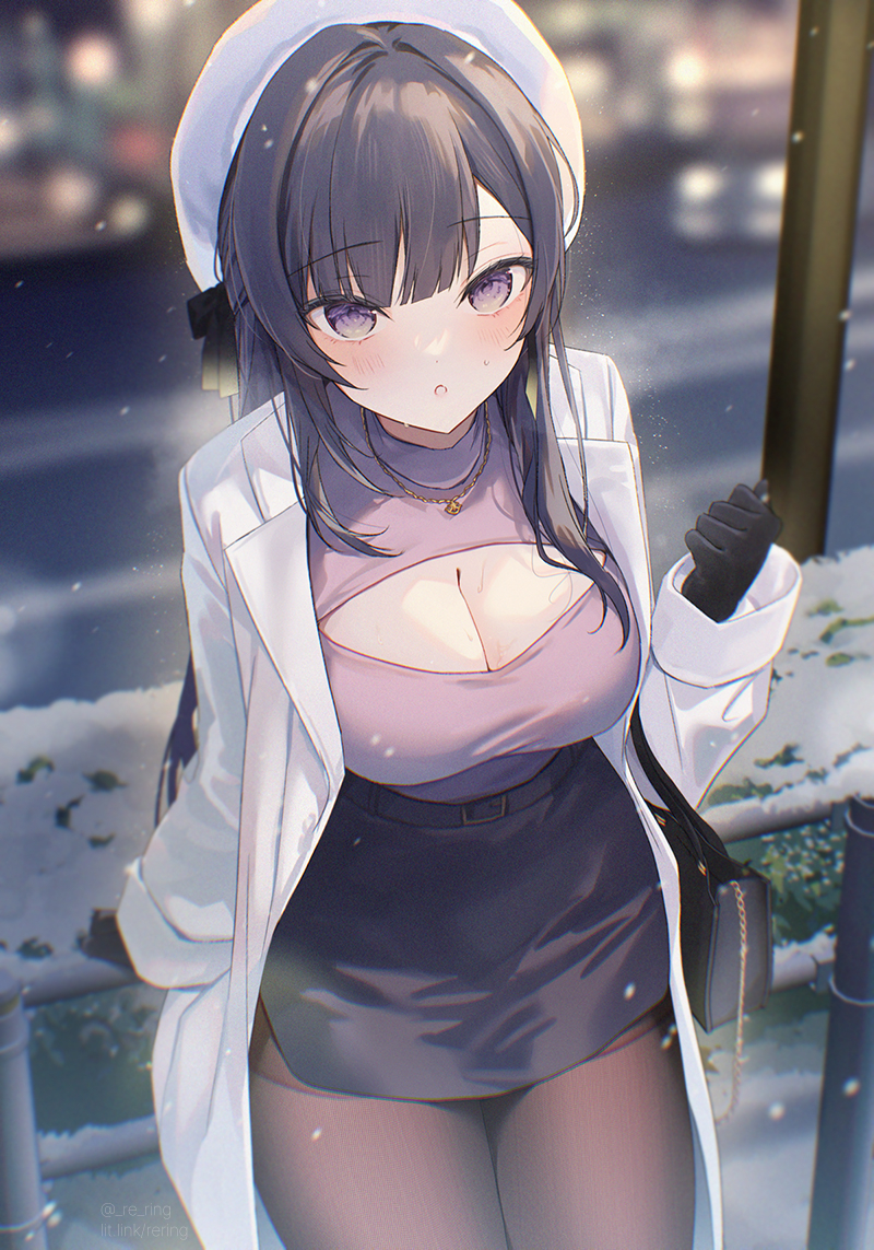 This is a pixiv picture whose title is 冬の待ち合わせ.