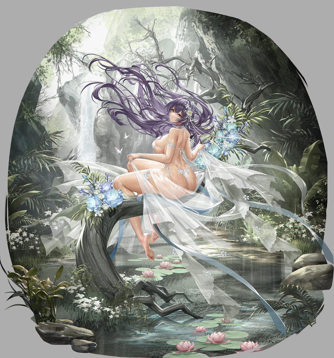 This is a pixiv picture whose title is 静かな森.