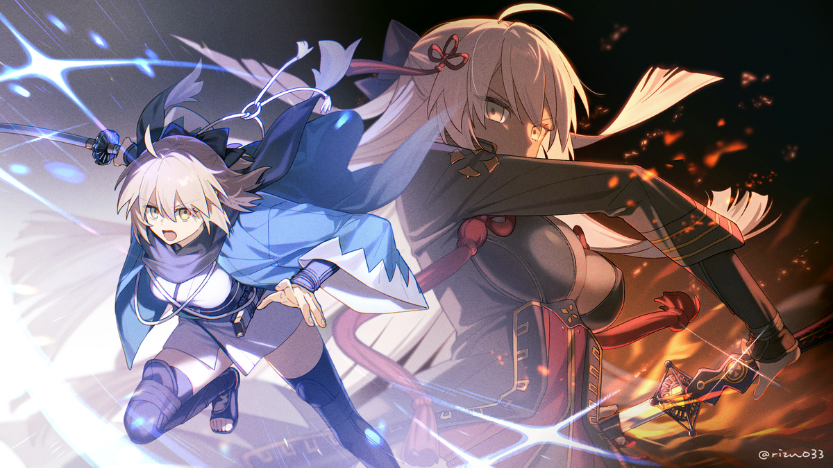 This is a pixiv picture whose title is 二者穿一.