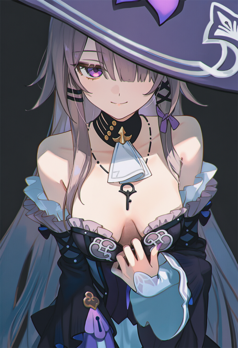 This is a pixiv picture whose title is 気になる...?.