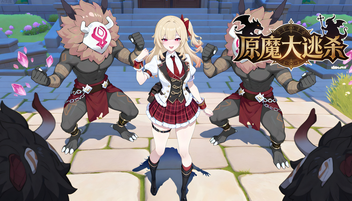 This is a pixiv picture whose title is 原魔大逃杀.