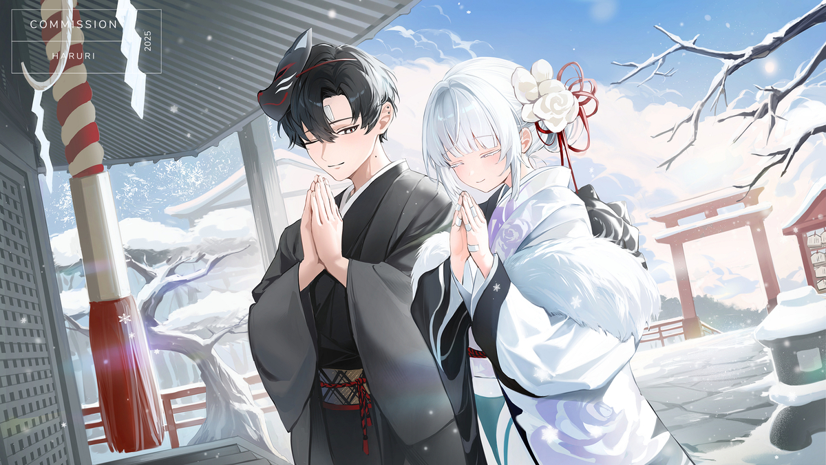 This is a pixiv picture whose title is happy new year! / CM.
