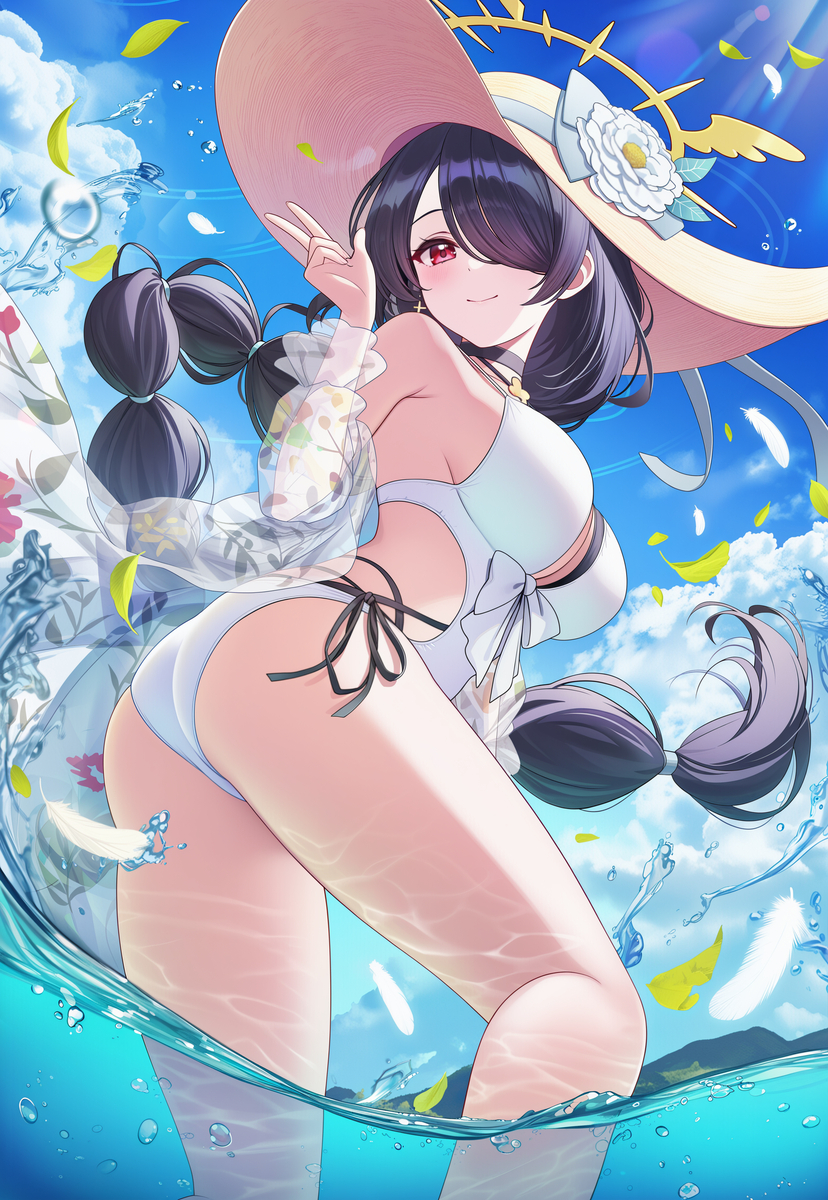 This is a pixiv picture whose title is 水日向.