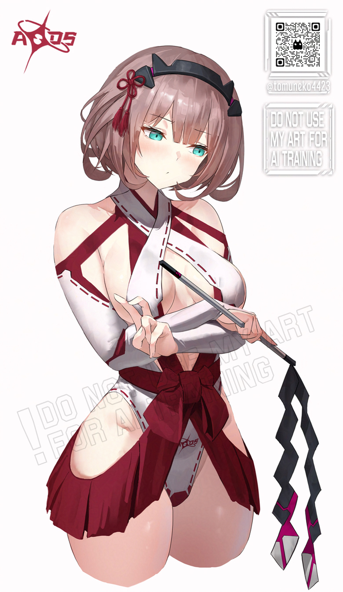 This is a pixiv picture whose title is 巫女スーツ ダークスター.