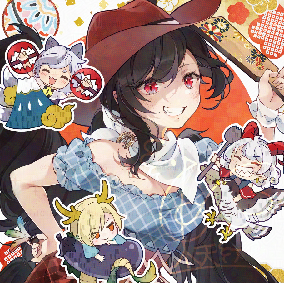 This is a pixiv picture whose title is あけおめ早鬼！.