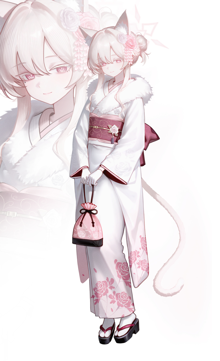 This is a pixiv picture whose title is 🩷🤍.