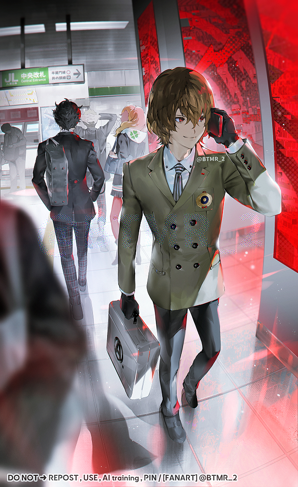 This is a pixiv picture whose title is 探偵.