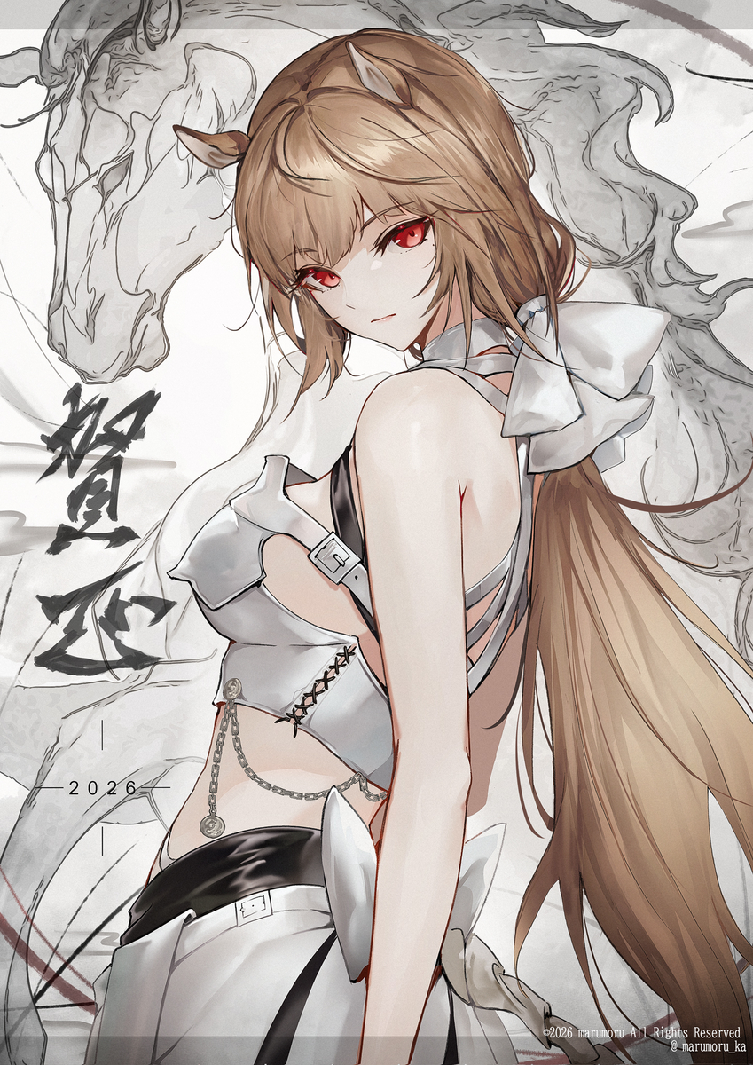 This is a pixiv picture whose title is 2026.