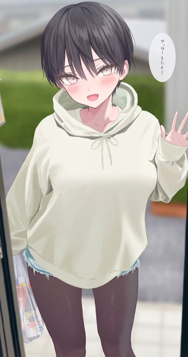 This is a pixiv picture whose title is ボーイッシュちゃんが遊びに来た！.