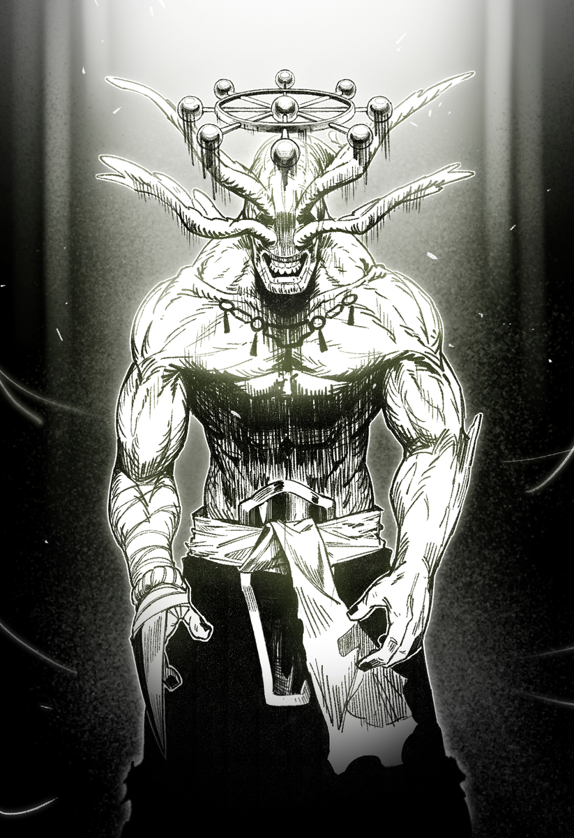 This is a pixiv picture whose title is 魔虚羅.