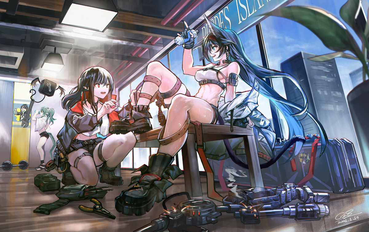 This is a pixiv picture whose title is 【Repo】这是你这个月搞坏的第3台外骨骼了！.