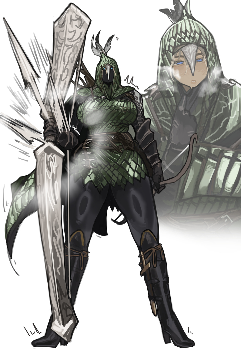 This is a pixiv picture whose title is 魂武真神，，，绿色苞米实际高手.