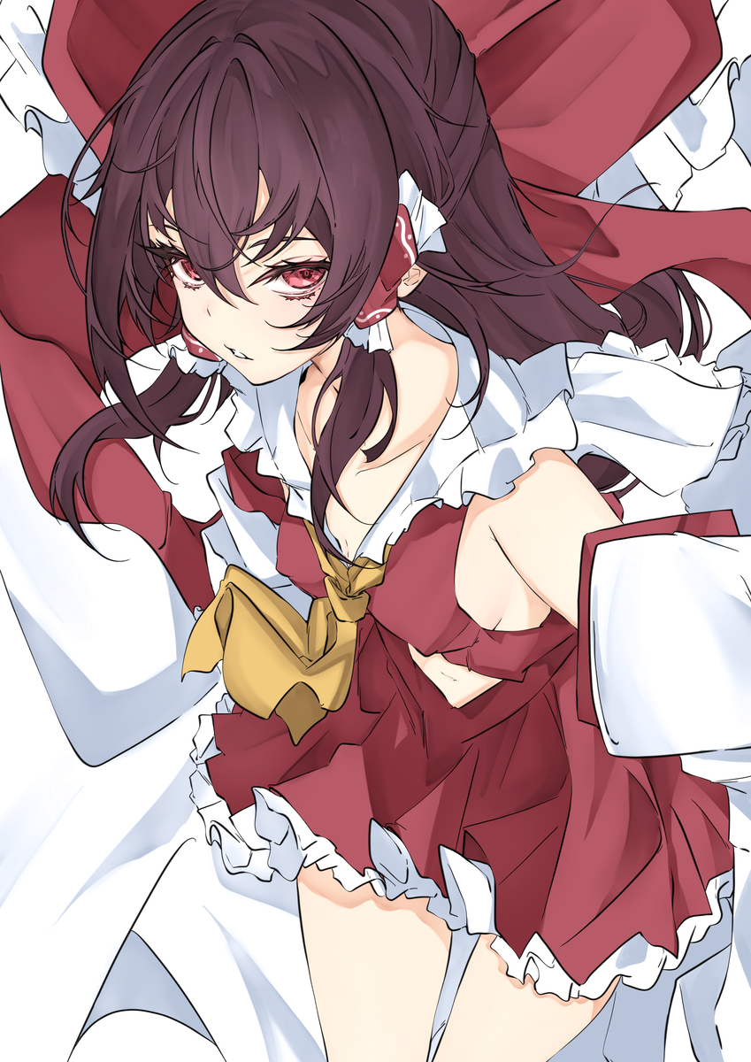 This is a pixiv picture whose title is 霊夢.