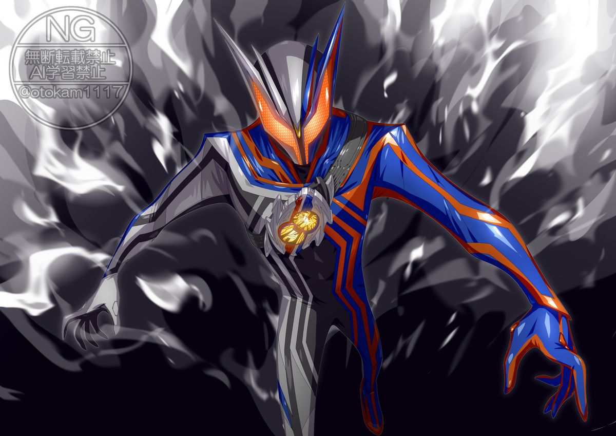 This is a pixiv picture whose title is 仮面ライダーノクス.