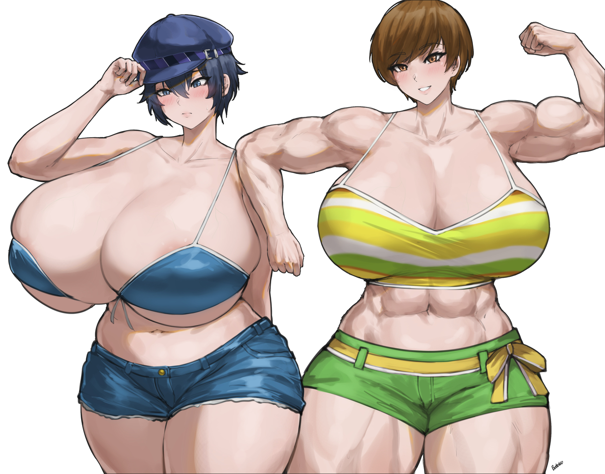 This is a pixiv picture whose title is Naoto Shirogane & Chie Satonaka.