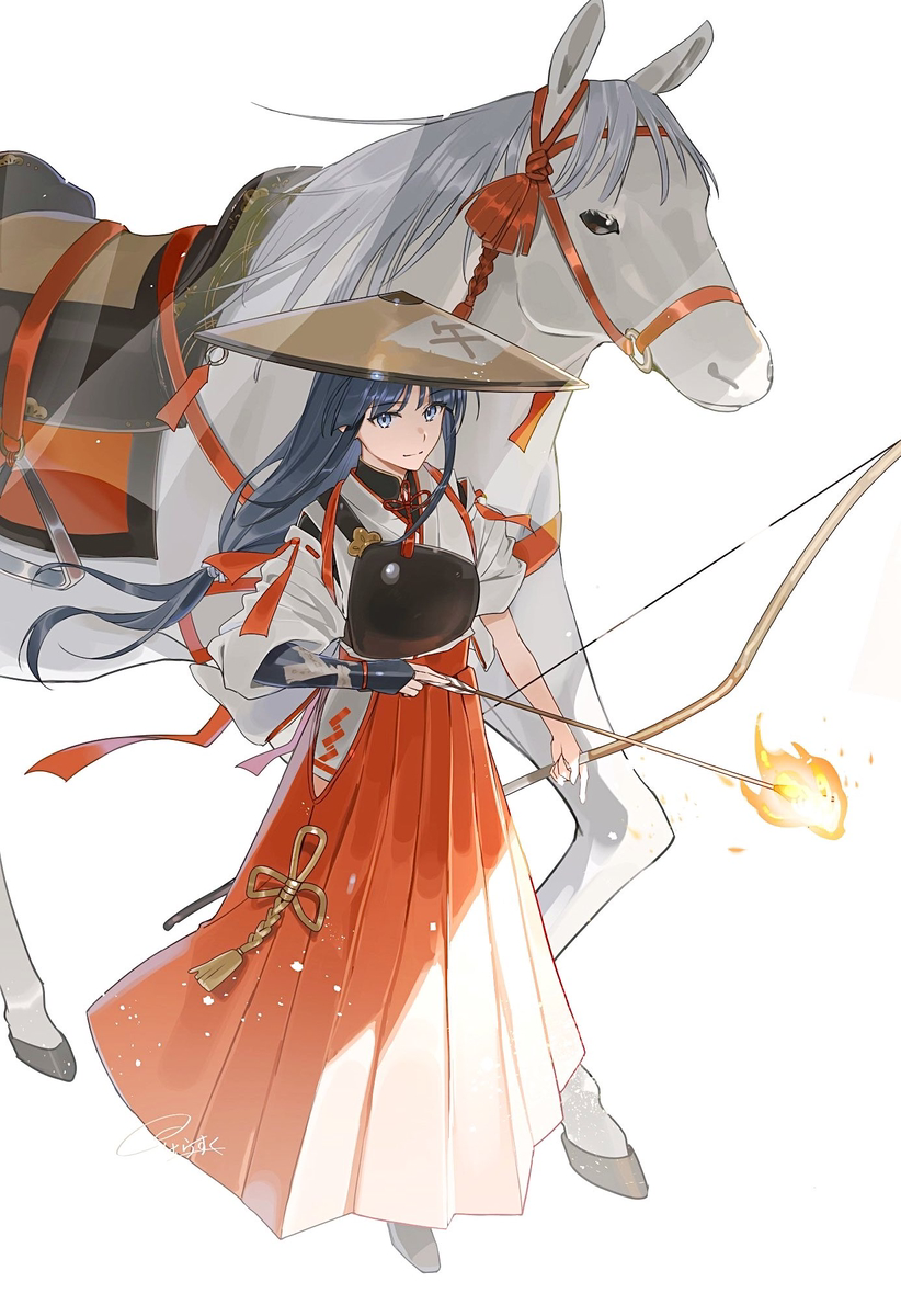 This is a pixiv picture whose title is 午年⛩️.