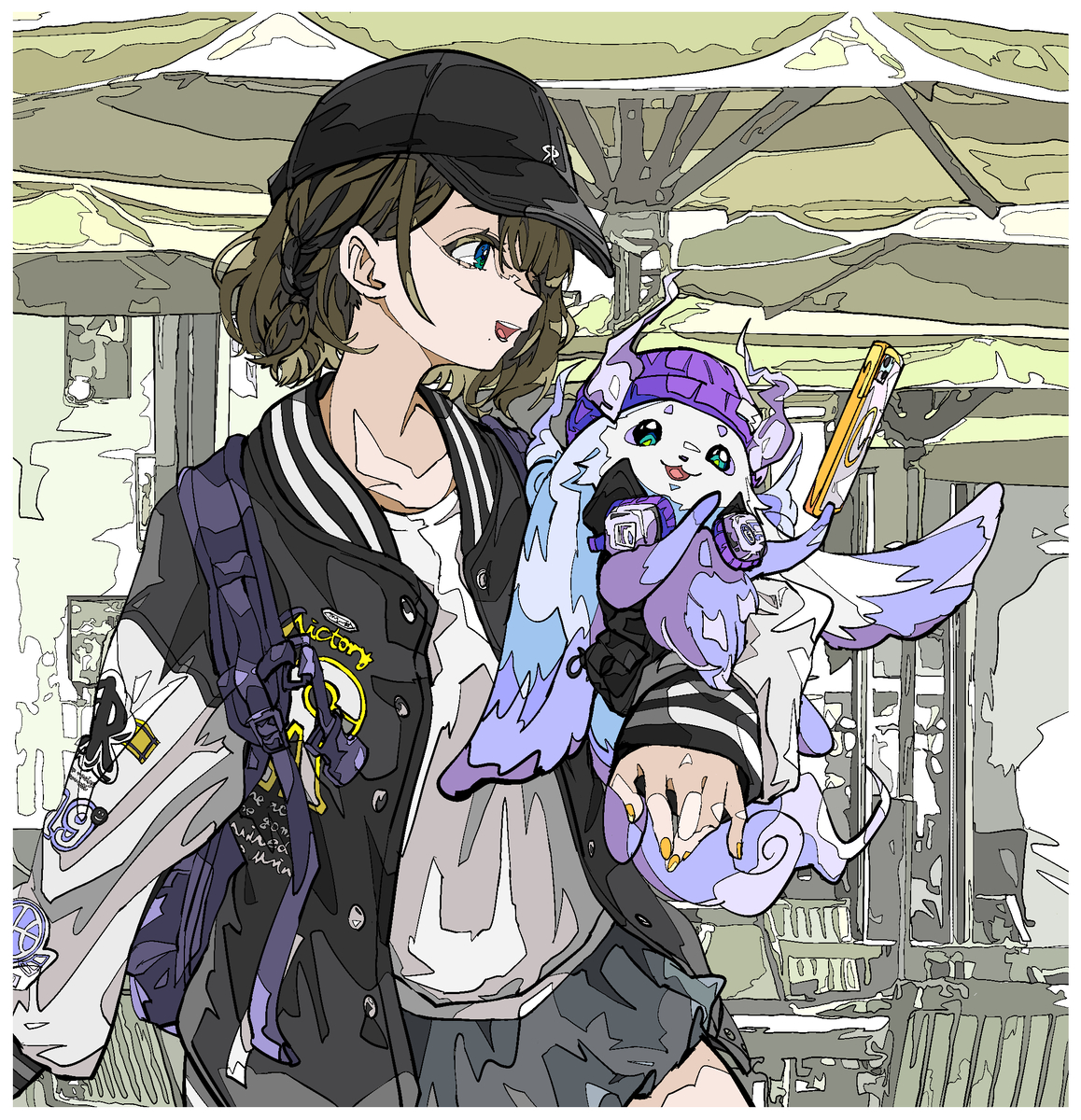 This is a pixiv picture whose title is 🌈🕒絵.