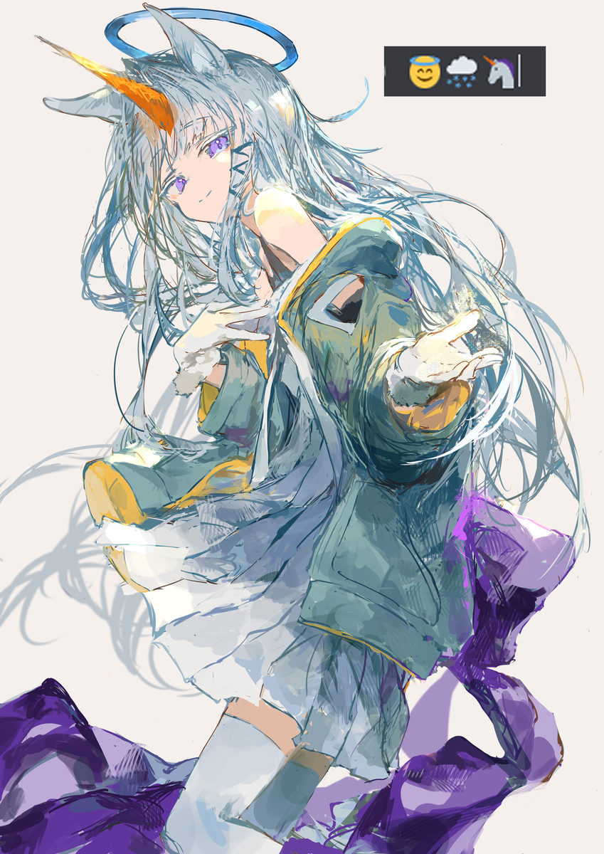 This is a pixiv picture whose title is 😇🌨️🦄.