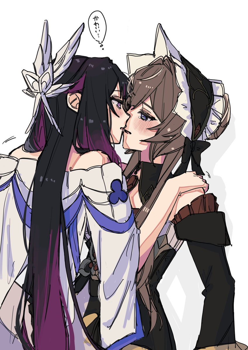 This is a pixiv picture whose title is 原神百合log.