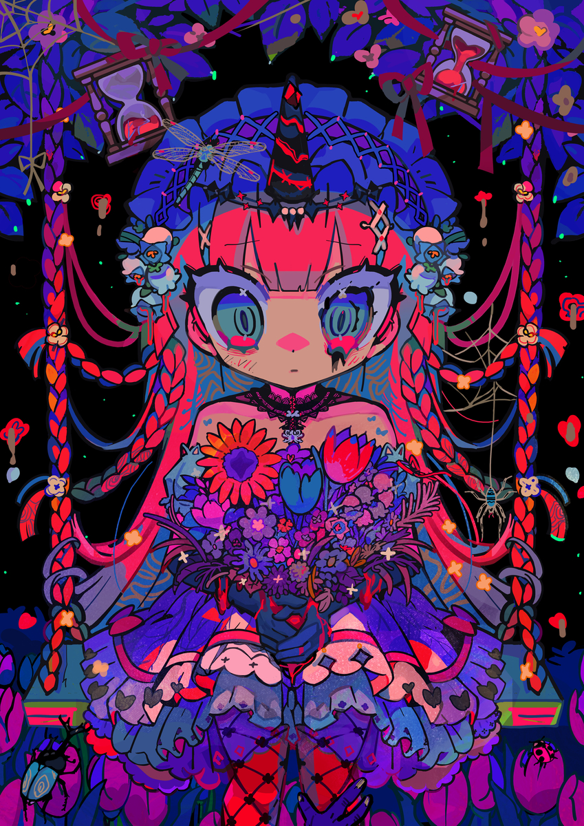 This is a pixiv picture whose title is 楽園の影.